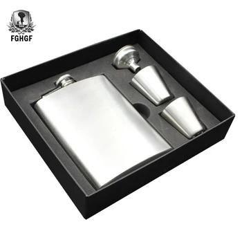 

7 Oz Outdoor Stainless Steel Hip Flask Wine Pot Portable Whisky Liquor Container Good For Alcohol With Funnel Friend Gift