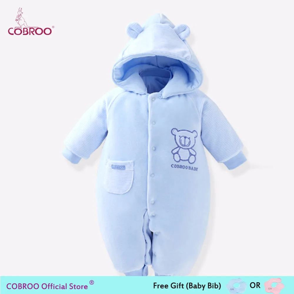 COBROO/комбинезон для новорожденных зима 2018 100% хлопок 0 6 месячный ребенок одежда
