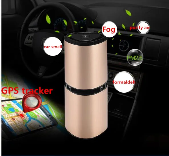 car GPS Tracker + car air purifier together real time online tracking / listen in GPS accessory for car and with two usb out  