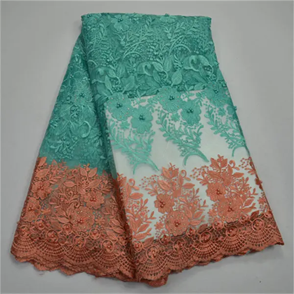 

Hot sale embroidered tulle mesh lace fabric high quality African net lace fabric for wedding dresses free shipping wholesale-30