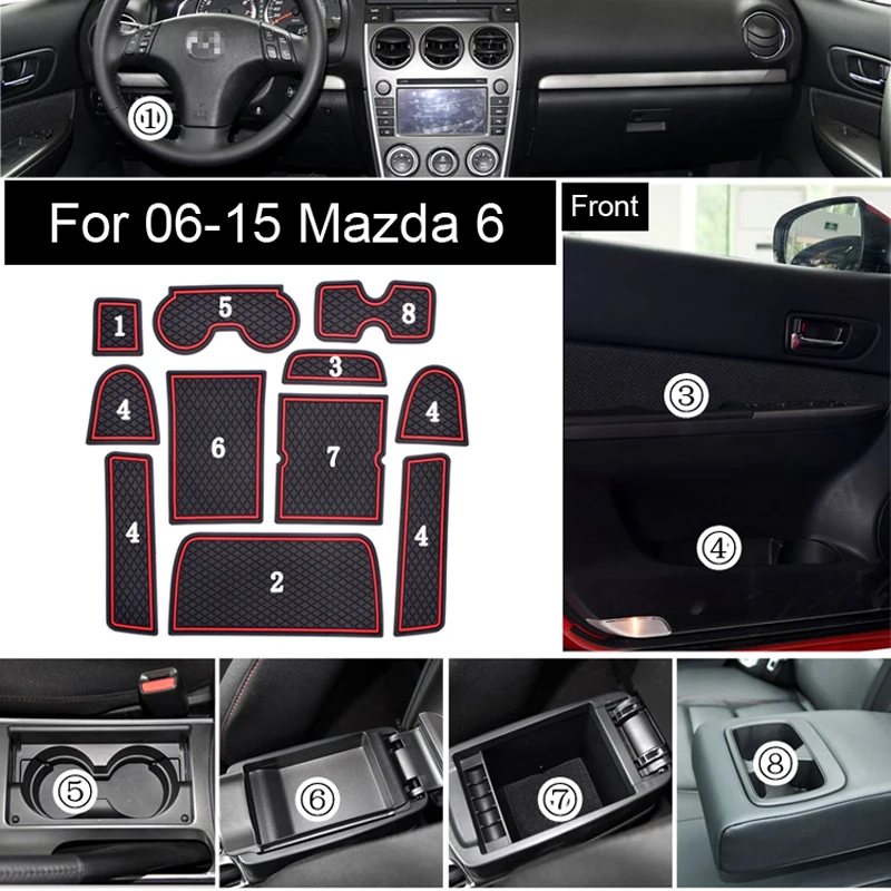 Teeze Non Slip High Quality Interior Soft Rubber Cup Holder Pad Door