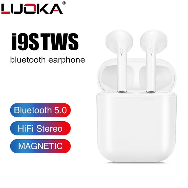 US $7.02 LUOKA Hot Sell i9S TWS Mini Bluetooth Earphones Wireless Headset Stereo Earbud Headset With Chargin