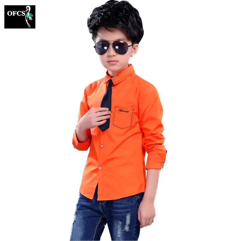 

Hot Sale New 2017 Spring Children Clothing Brand Fashion Full Printed Bow Tie Kids Blouses Gentleman Boys Shirts for 5-16 Years