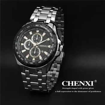 

031A CHENXI Quartz Watch Men Top Brand Luxury Famous Wrist Watches Man Clock Stainless Steel Wristwatch Male Relogio Masculino