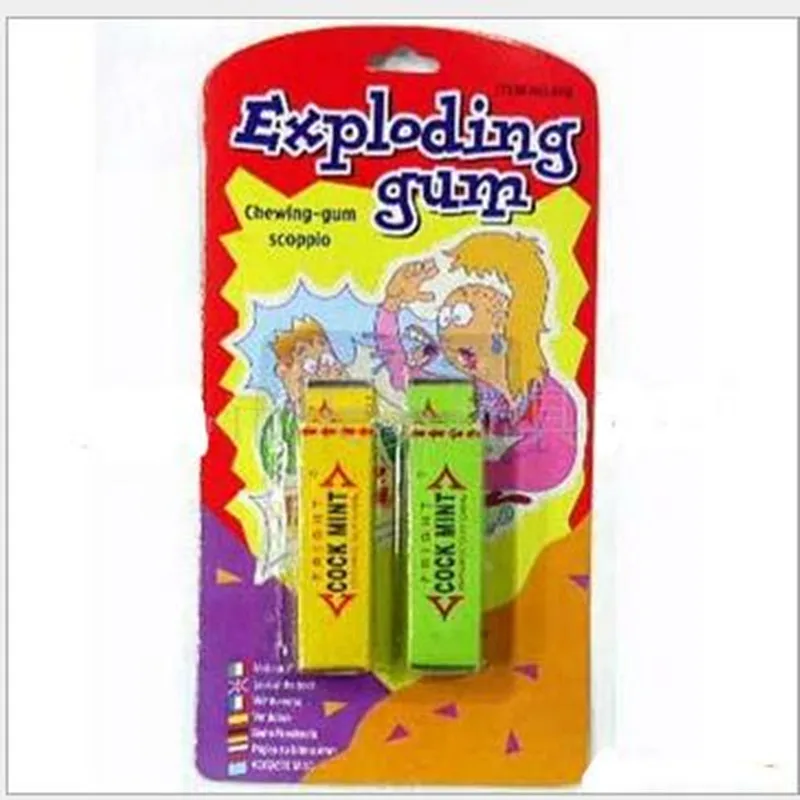 2piece/lots Blister card packaging cockroach chewing gum funny toys