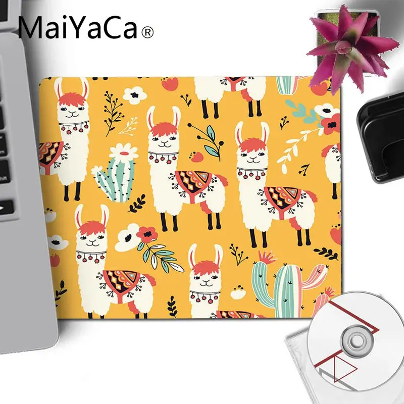 MaiYaCa лама Alpacas животные узор маленькие игровые коврики для мыши Настольный коврик компьютерный ПК игровой коврик для мыши геймерский Настольный коврик - Цвет: No Lock Edge25x29cm