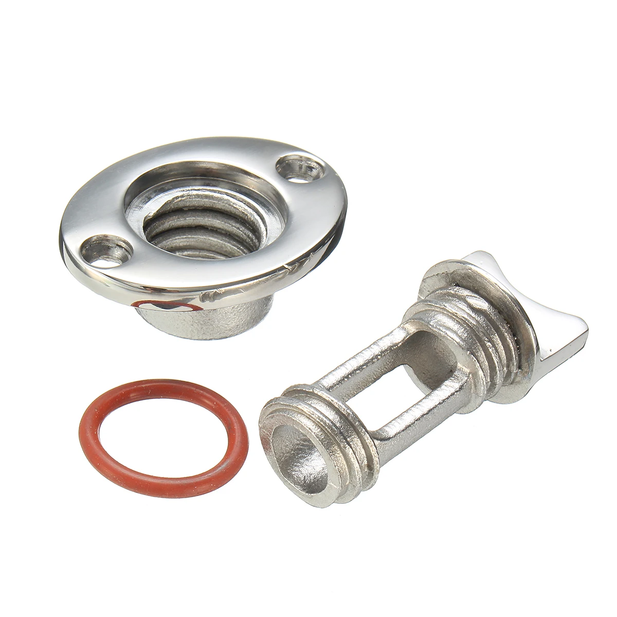 Boat Oval Garboard Drain Plug 316 Stainless Steel Fits 1/'/' Hole Thread Marine