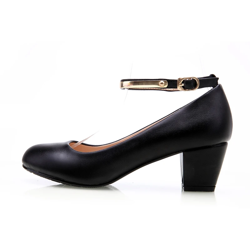 YALNN/женские туфли-лодочки на высоком каблуке 5 см; Женская Офисная обувь; пикантные кожаные туфли на высоком толстом каблуке с круглым носком для свадебной вечеринки
