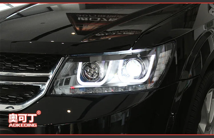 AKD автомобили Стайлинг фара для Dodge Journey Fiat Freement фары светодиодные ходовые огни биксеноновые фары Противотуманные фары ангельские глаза