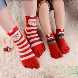 Разноцветные рождественские носки для девочек, женские носки и чулочно-носочные изделия, зимние Утепленные носки для друзей