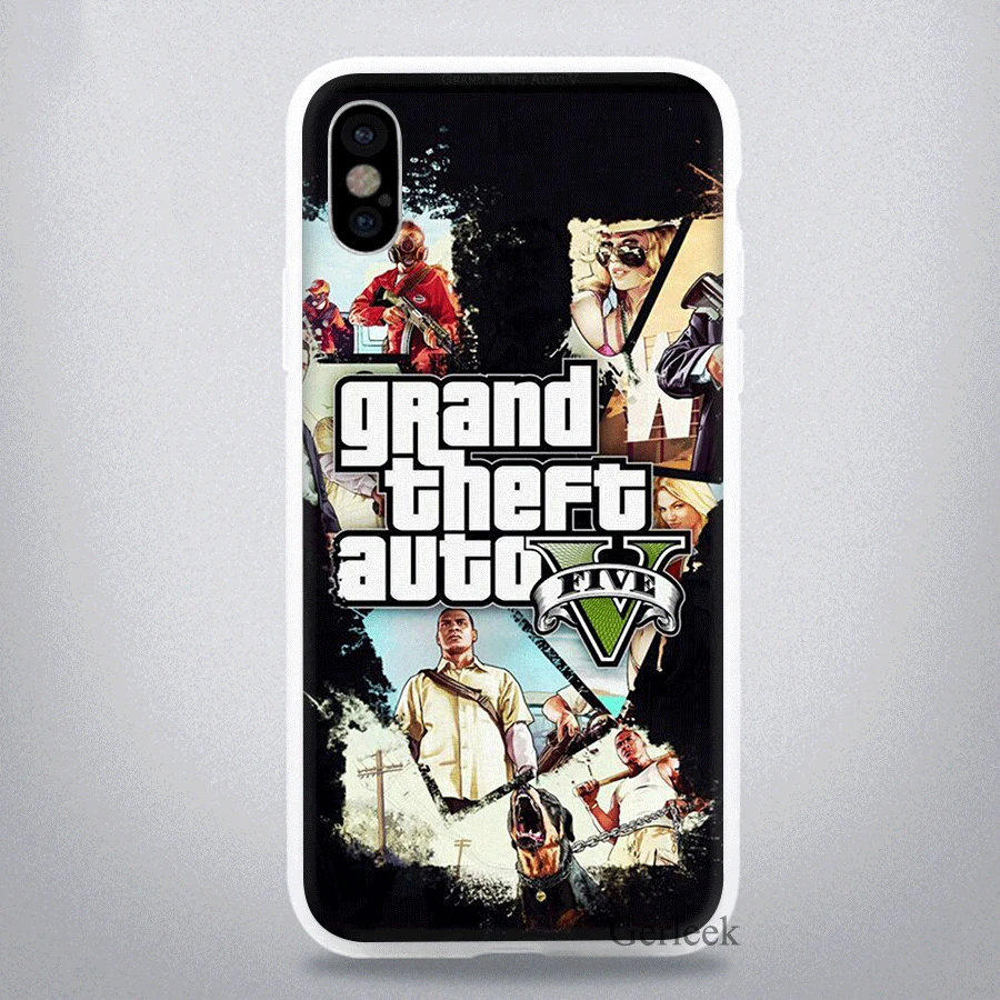 GTA 5 Чехол Для Телефона I Phone 5S 6 6S 7 8 Plus X XS XR Max чехлы|Чехлы-накладки| |