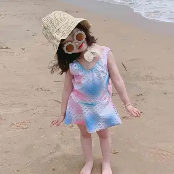 

2019 New Arrival Summer Children Girls Princess Silver Shiny Mermaid Hot Swimsuit Big Bow One Piece Swimwear Cute Kids S96301X