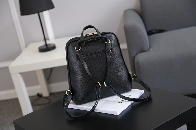 Nevenka Women Leather Backpack Tassel Female Travel Backpack Black Handle Backpacks for Girls School Bag Summer Backpacks 201801