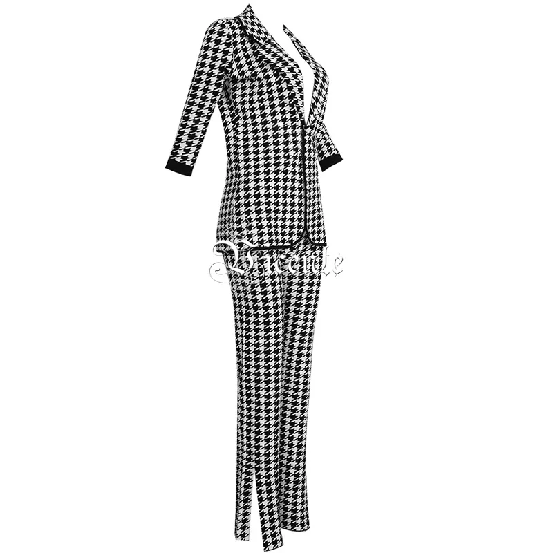 Celebrity Trois 2019 Quarts Multi Nouveau Haut Bandeau La Party Vicente Manches Mode Jacquard Deux Mis Pièces Poule À Pantalon Costume 6PwSvdq