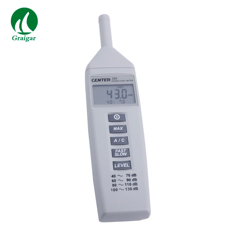 

High Precision Digital Sound Level Meter Noise Meter CENTER-329 Level Range: 40dB~130dB