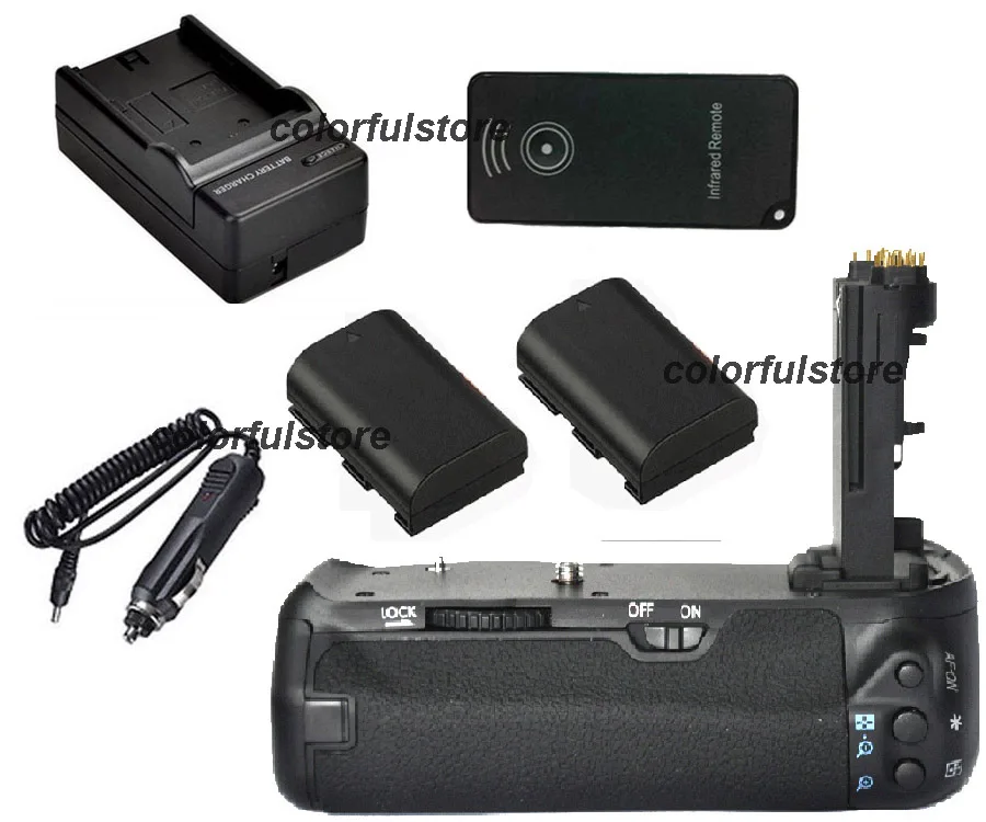 

Battery Handle Grip Pack Vertical Power Shutter For Canon EOS 70D SLR Camera as BG-E14 BGE14 +IR Remote +2 x LP-E6 + Car Charger