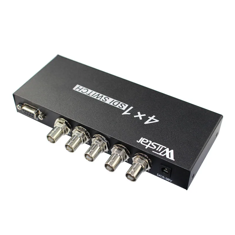 WiistarSDI 4*1 Switch 4 Channels SDI Signal to 1 SDI Signal Channel Support Full-HD SDI Signal Input and Output Free Shipping