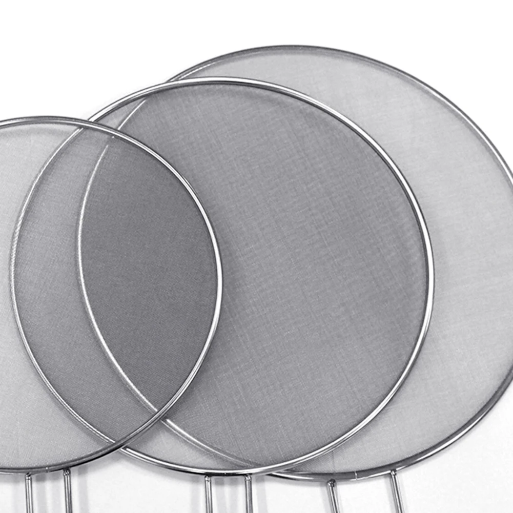 25/29/33cm Stainless Steel Oil Splatter Screen For Ccooking Oil Proofing Lid Spill Proof Frying Pan Cover Cookware Kitchen Tool