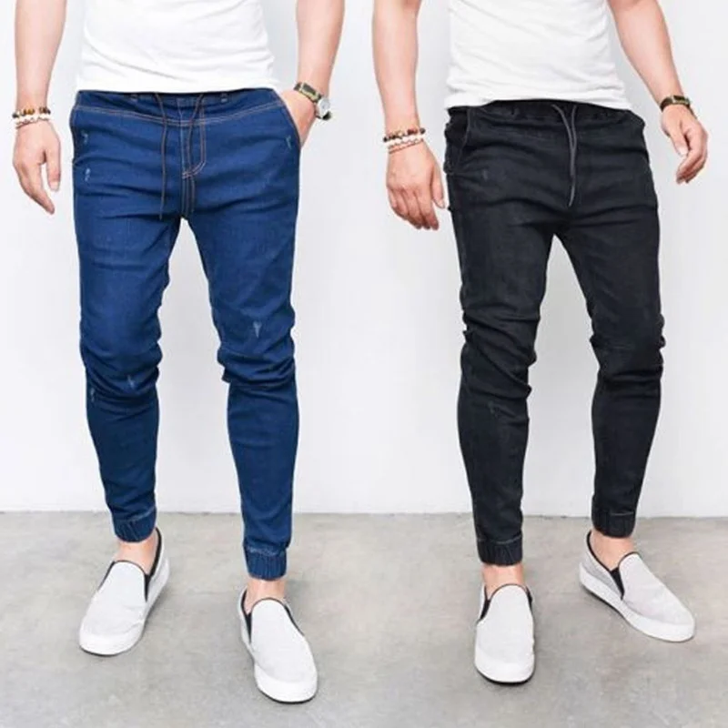 ZOGAA, Мужские штаны для бега, обтягивающие леггинсы, штаны с эластичной резинкой на талии, джинсы-карандаш, повседневные спортивные брюки, мужские обтягивающие уличные брюки