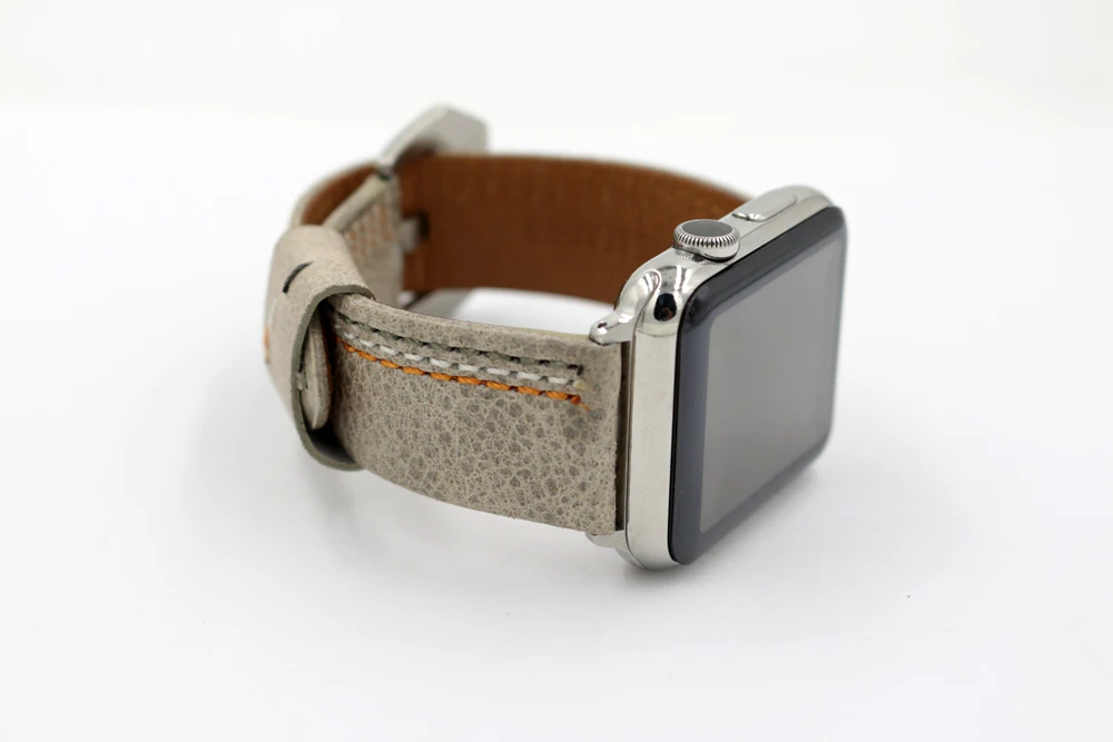 URVOI ремешок для apple watch series 5/4/3/2/1 мягкий кожаный ремешок для наручных часов iwatch 3 линии удобно ощущается удобен в ношении, классика, Ретро стиль