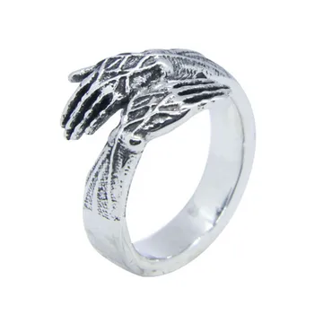 

1pc Support Dropship Hand Hug Ring 316L Stainless Steel Jewelry Punk Style Band Party Ring