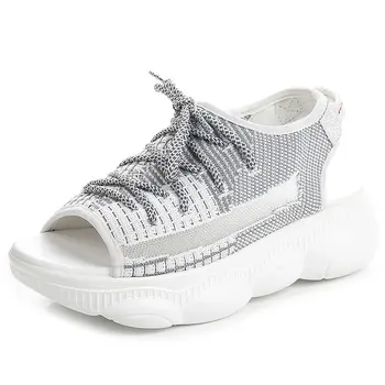 

CuddlyIIPanda 2019 Cool Fishmouth Sandals Women Summer Shoes Mini-bear Soles Sandalia Feminina Peep Toe Leisure Zapatos Mujer