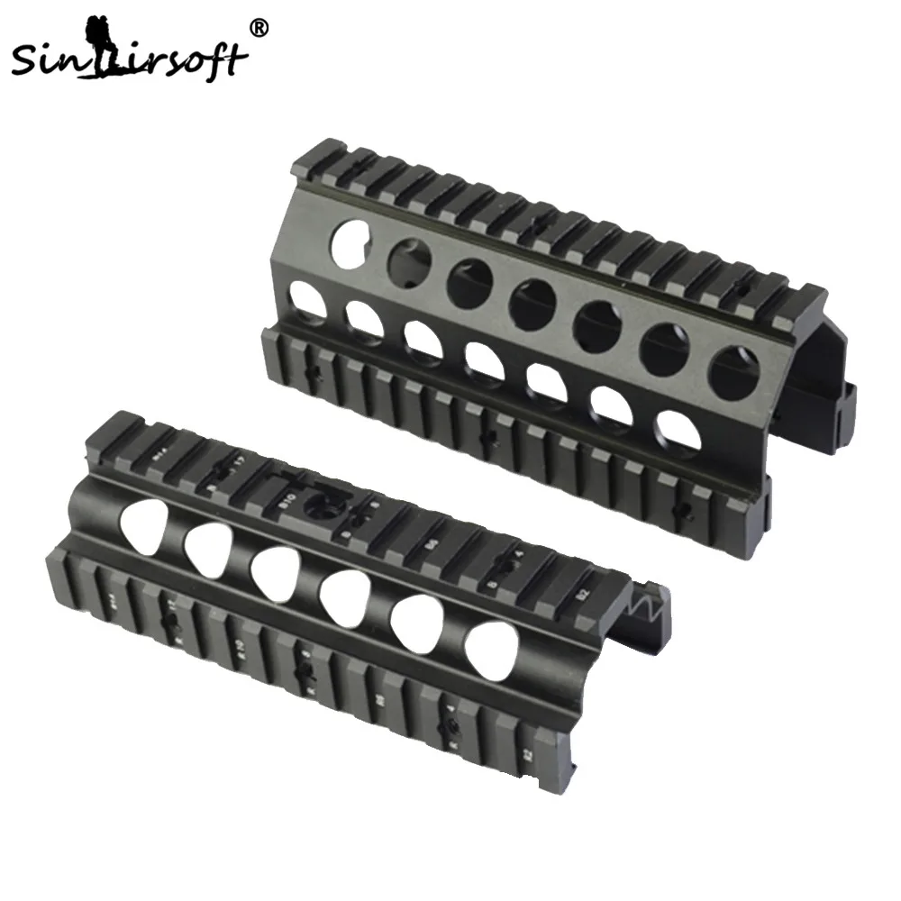 

Sinairsoft Aluminum CNC M249 Lower&Upper Scope Mount Handguard 6pcs RIS Rails System Hunting Shooting Tactical Quad Rail Mount