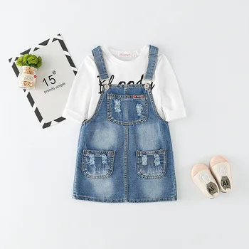 

1pcs Summer Fashion Teenage Girls Straps denim dress cute Kids Sundress for little Girl Party Dresses Children Birthday Clothes