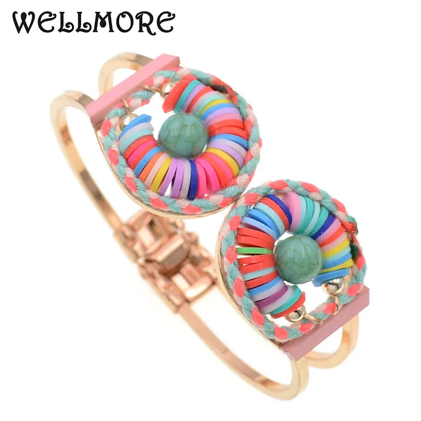WELLMORE BOHO Стиль натуральный камень с цветная Полимерная глина богемными