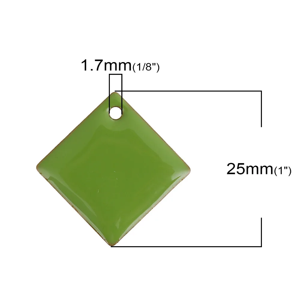 DoreenBeads медные эмалированные Подвески с эмалью подвески 25 мм (1 &quot) x (1&quot) 10