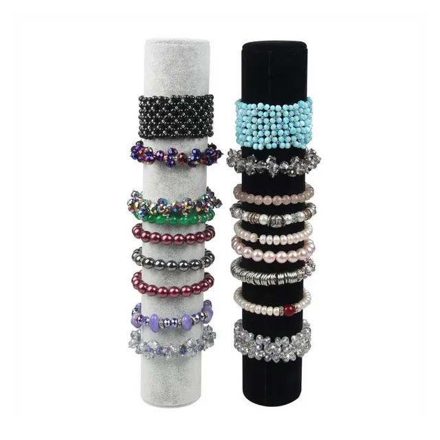 Hot Ing Black Or Gray Velvet Bracelet Display Holder Jewelry Hot Ing Black Or Gray Velvet Bracelet Display Holder Jewelry Receiving For Bracelets Organizer Shelf