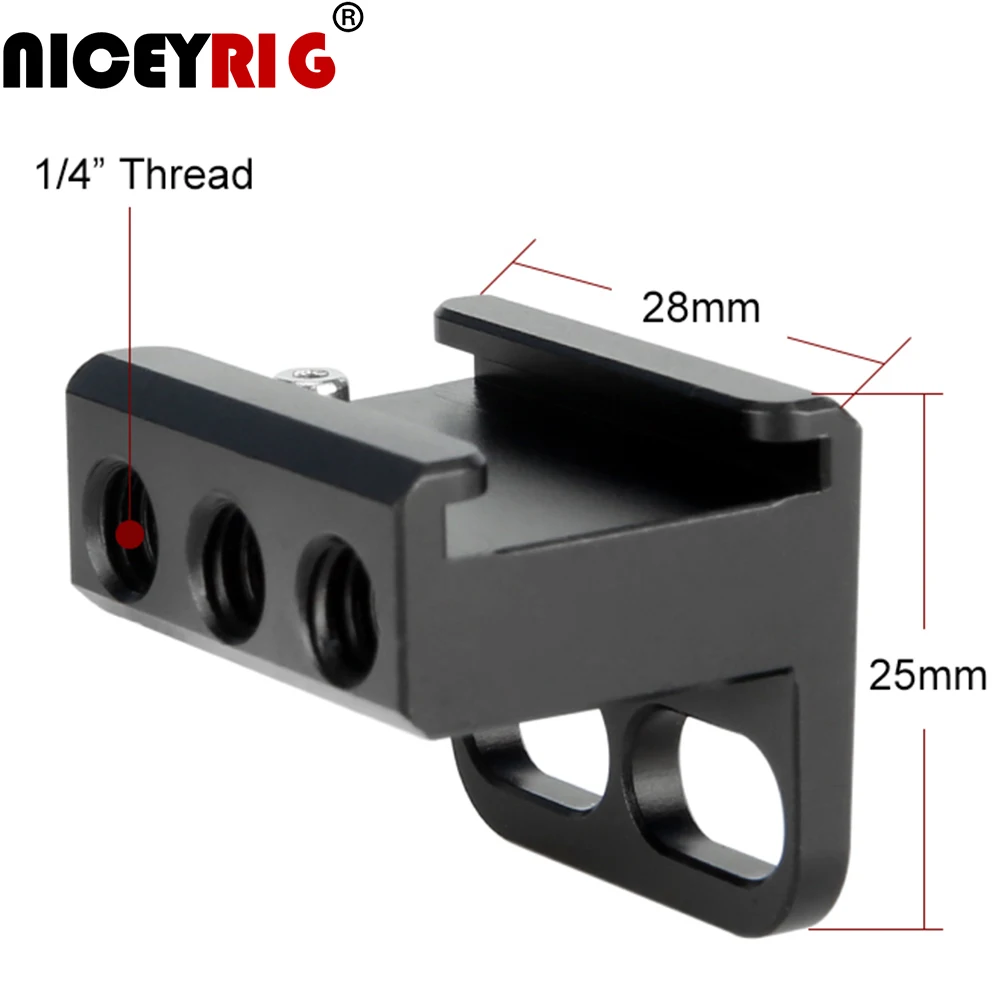 NICEYRIG Холодный башмак крепление 1/4 &quotвинт Горячий Стенд камера клетка Rig вспышка