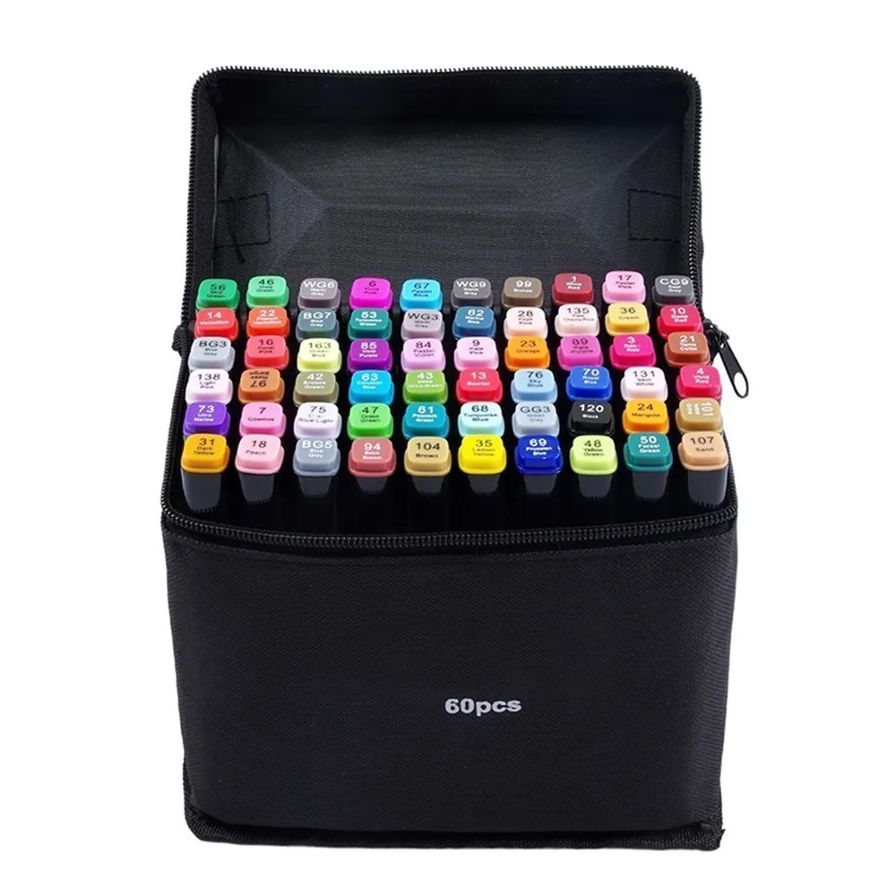 

VC0400014 Three generations of marker pen set double head color alcohol oily 60 color and 80 color marker