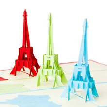 font b Customized b font 3D paper Eiffel Tower cards Wedding font b Invitation