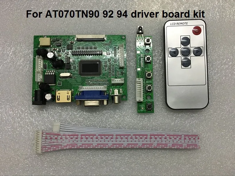 ЖК ttl LVDS плата контроллера HDMI VGA 2AV 50 PIN для AT070TN90 92 94 Поддержка автоматически Raspberry Pi драйвер платы - Цвет: Driver board