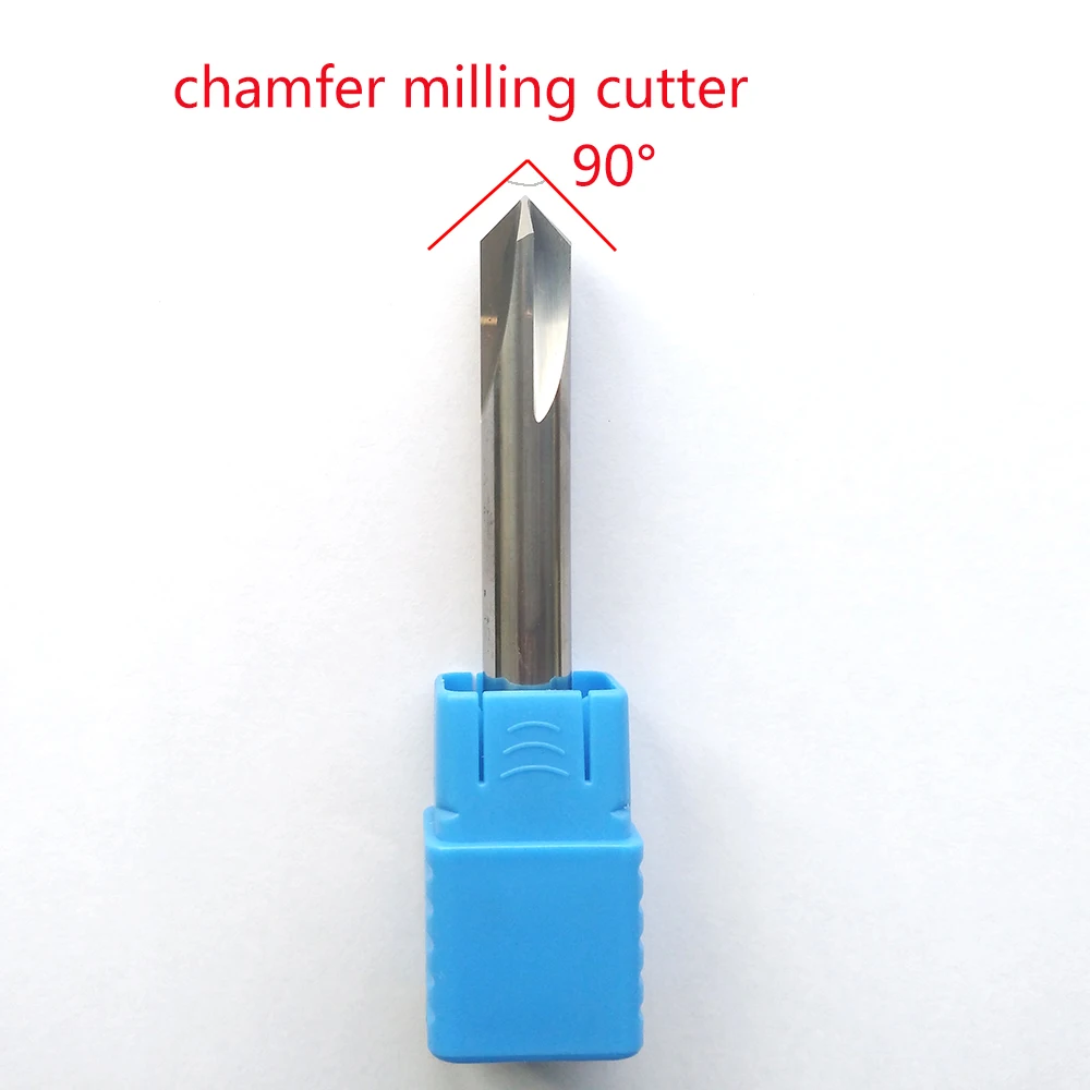 

3pcs/lot 6mm 90 degree 4flutes HRC50 carbide Chamfer milling cutter for aluminum cnc endmills router bit