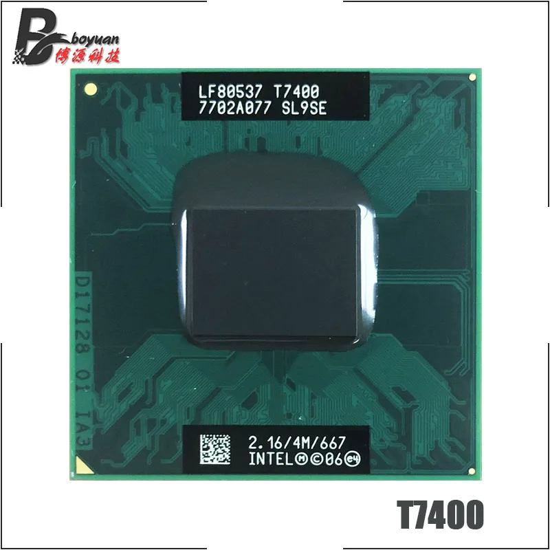 Процессор Intel Core 2 Duo T7400 SL9SE 1 ГГц двухъядерный процессор с двумя потоками 4 м 34 Вт