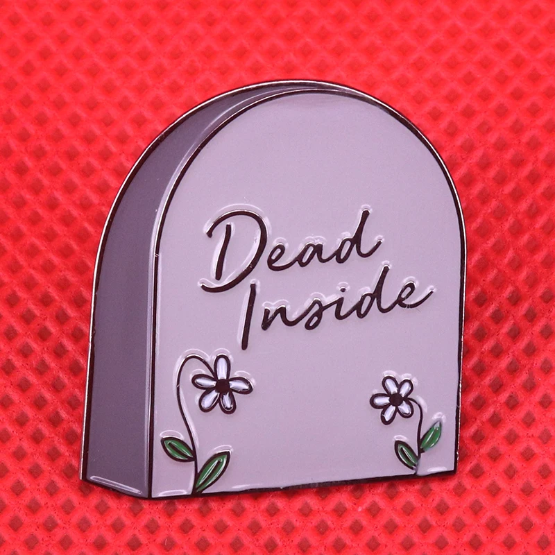 Dead Inside нагрудная булавка гроб значок эмалированная булавка