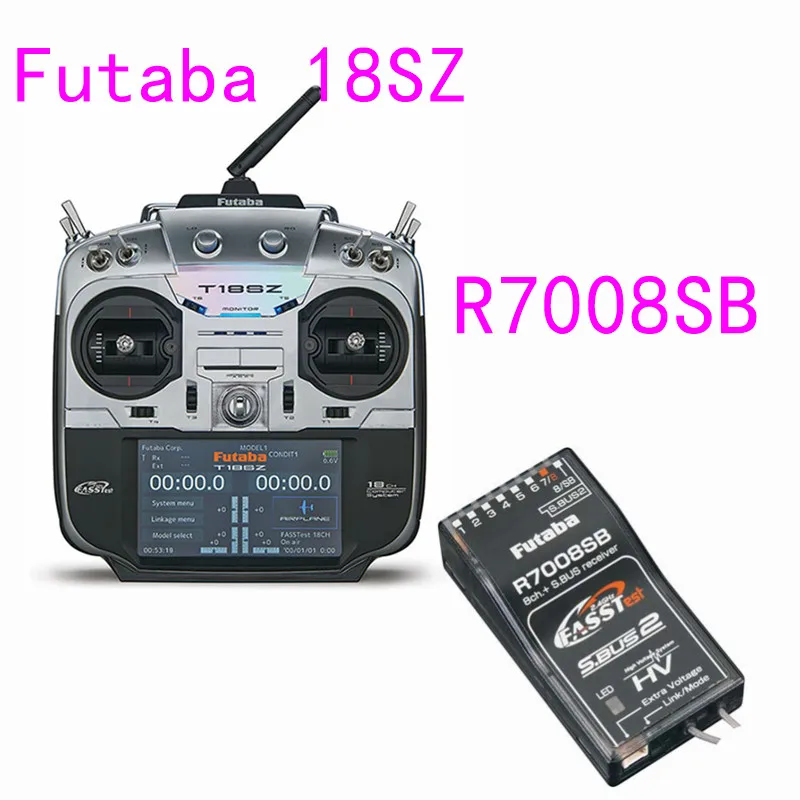 

Original Futaba 18SZ 18-channel helicopter remote control with 2.4Ghz FASSTEST R7008SB Receiver for helicopter