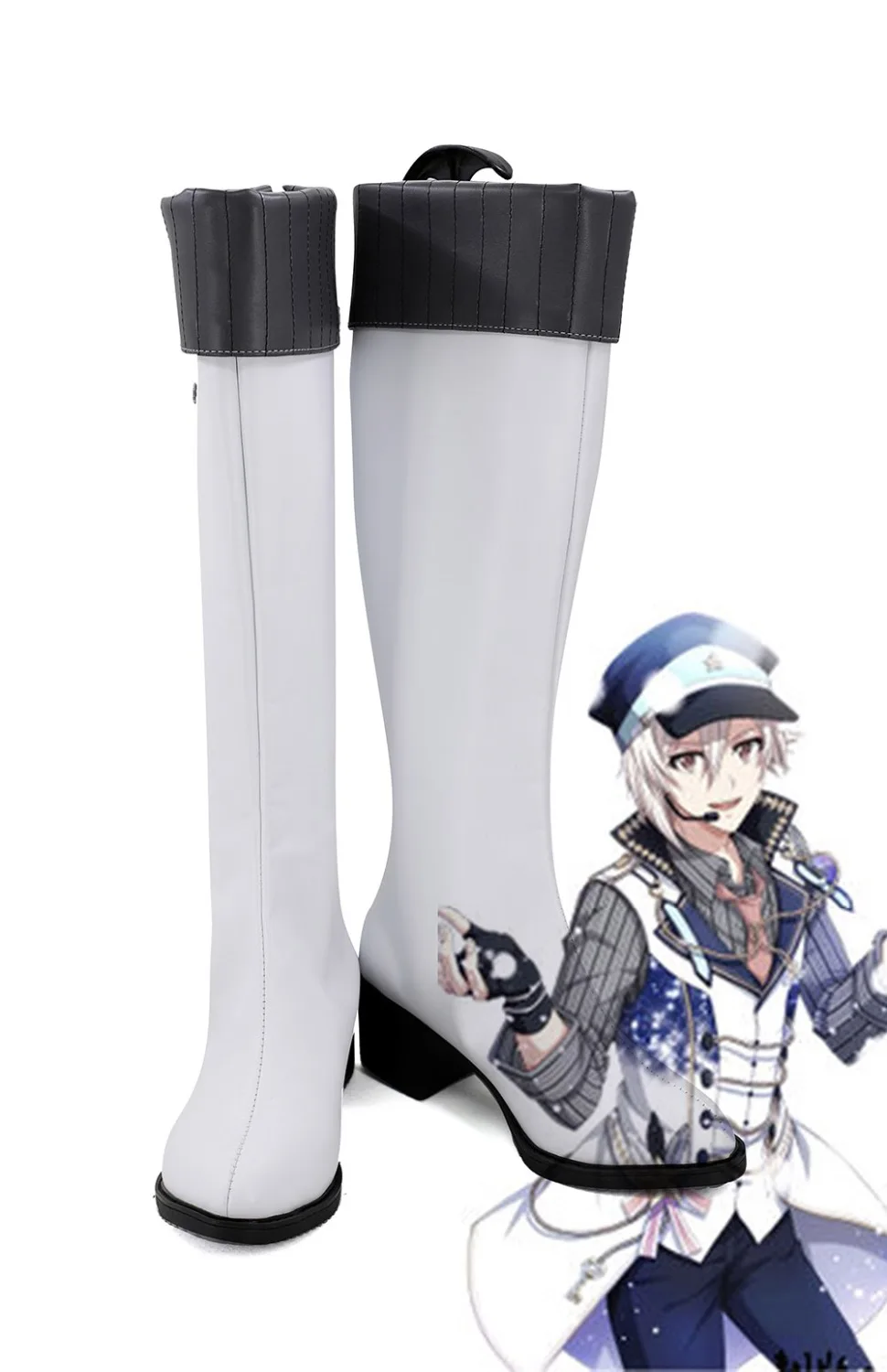 

Idolish7 Kujo Tenn Long Boots White Shoes Custom Made Any Size