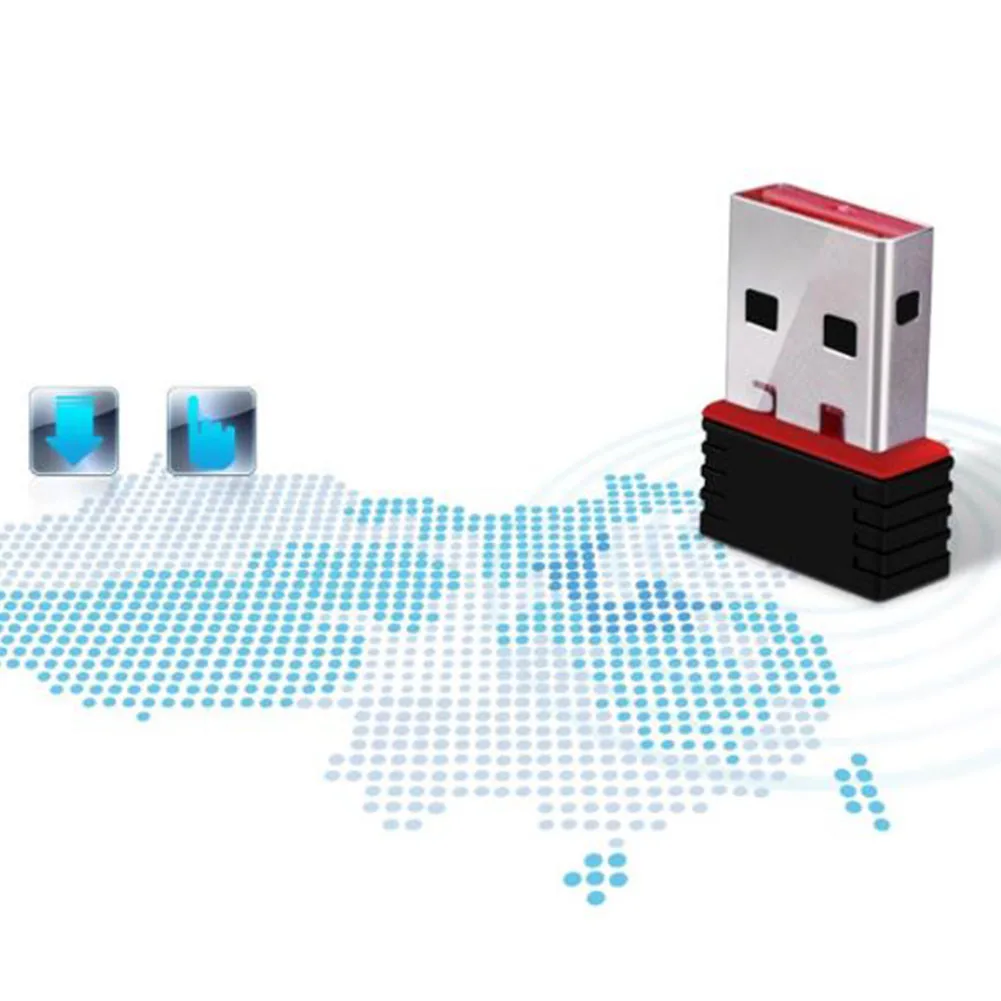 Мини адаптер Wi Fi для ПК 150 Мбит/с с функцией автоматического обнаружения|Сетевые