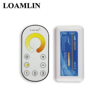 

DC12-24V RF2.4G Group Ultra-thin Touch Color Temperature Controller RGB Controller Dual Color Temperature LED Controller