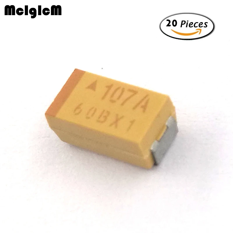 MCIGICM 20 штук C 6032 100 мкФ 10 V наземный танталовый конденсатор