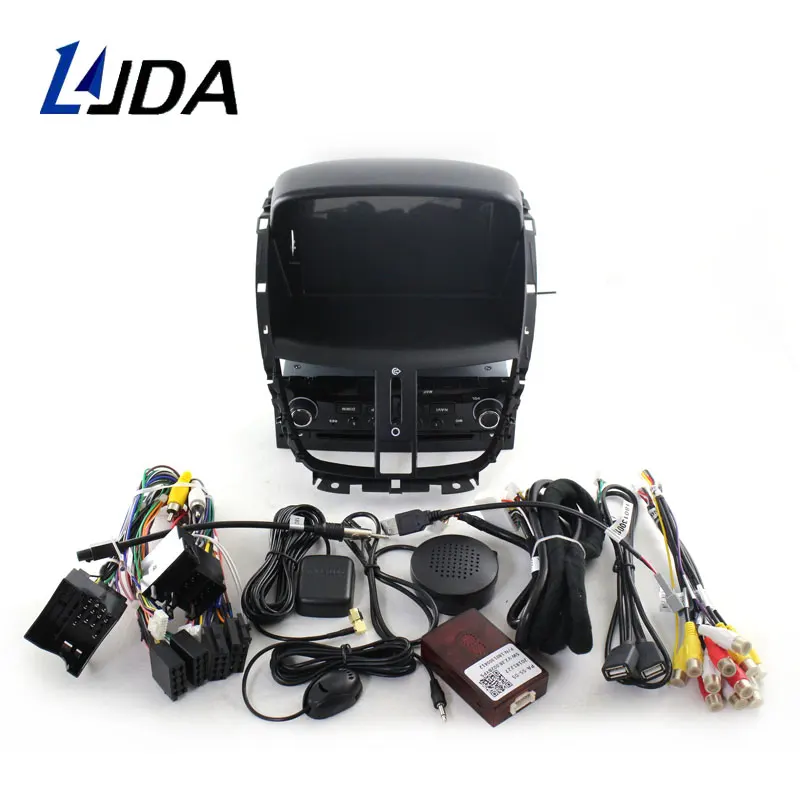 LJDA Android 9,1 1 Din coche Radio para Peugeot 207, 2007-2011, 2012, 2013, 2014 coche Multimedia Player Stereo navegación GPS IPS SD