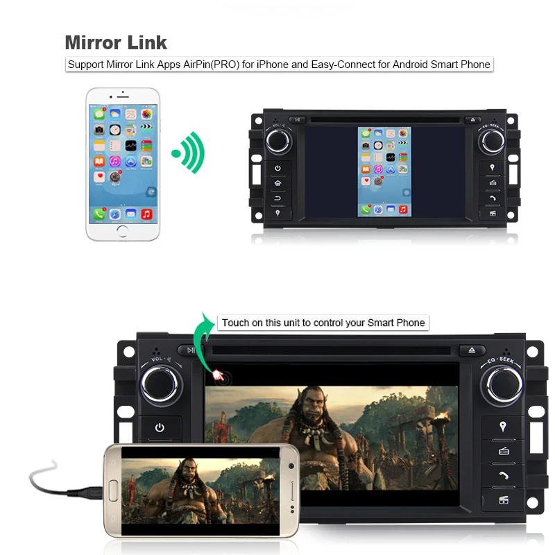 Perfect Car Multimedia player 2 din android 8.0 8.1 Radio For Jeep/Chrysler/Dodge/Liberty/Wrangler/Sebring/Grand Cherokee Radio GPS Wifi 30