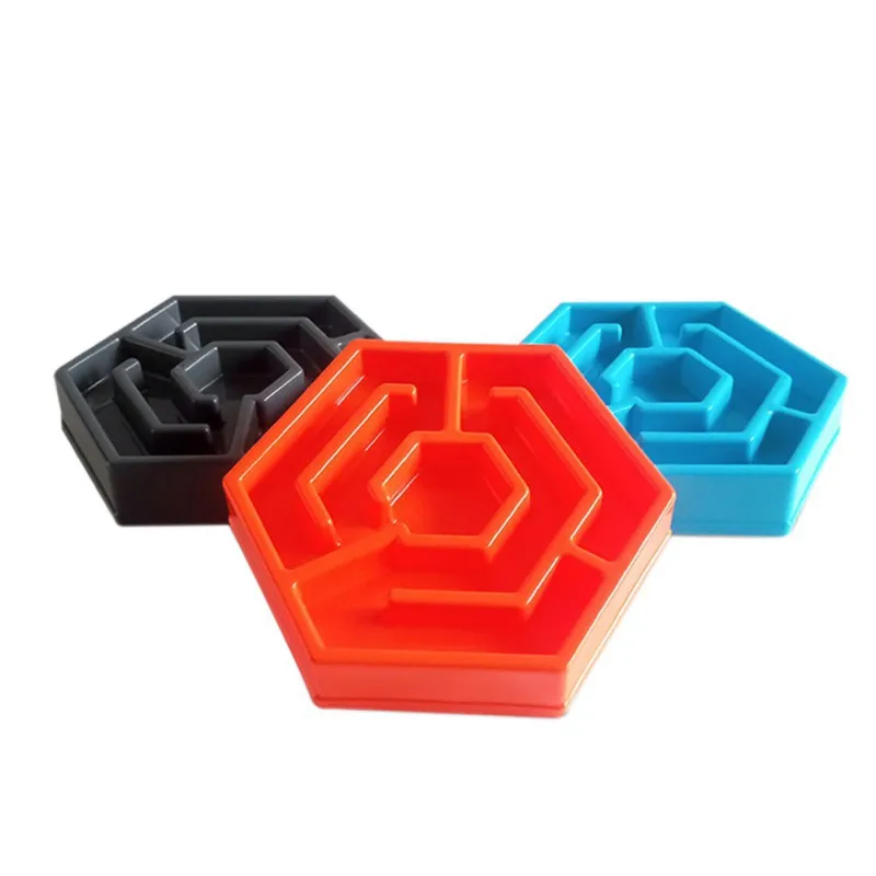 

Creative Plastic Dogs Feeder Anti Choke Dog Bowl Puppy Slow Eating Dish Cat Eatting Feeder Healthy Diet Dish Jungle Design