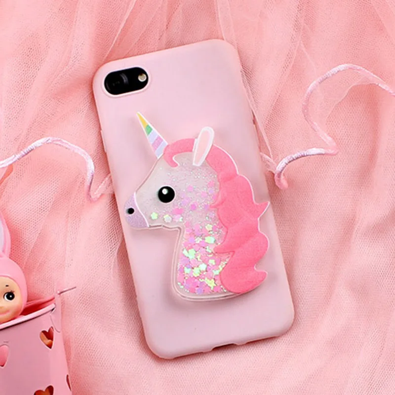 Bling Cute Horse Case for Samsung Galaxy J1 mini Ace J2 Prime J3 J5 J7 Dynamic Glitter Liquid Horse Soft TPU Cover