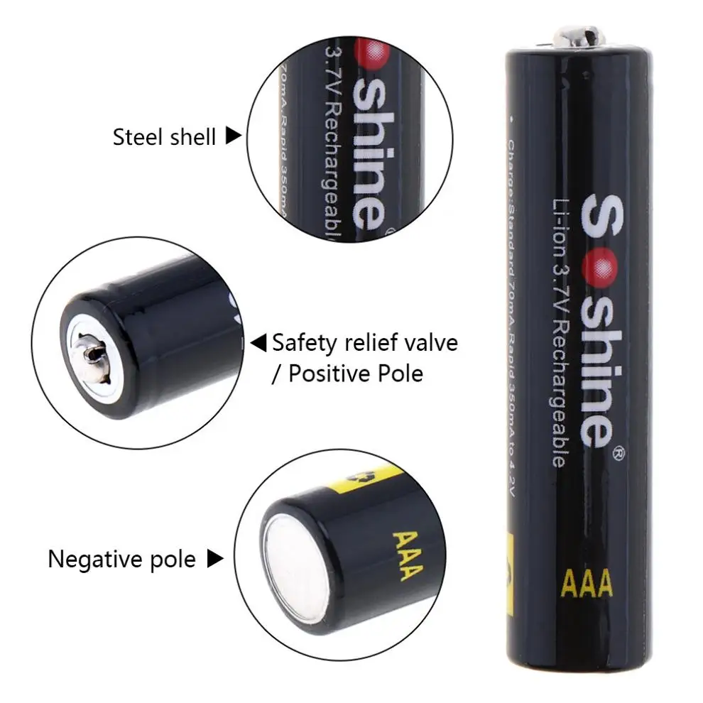 4 шт. литий ионные перезаряжаемые батарейки 3 7 в 350 мАч|rechargeable battery|battery aaaa battery |