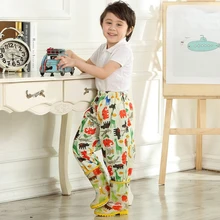 90-130 см детская полиэфирная ткань мультфильм дождь-водонепроницаемые брюки плащ Начальная школа дождевик дети мальчики девочки пончо