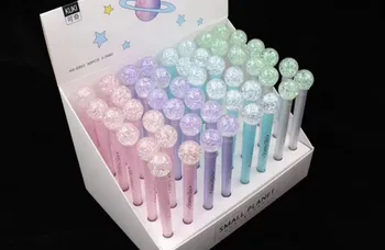 

cute KK6893 small planet gel pen cartoon stationery prize kawaii student pen office write sign pen black neutral pen 48pc/lot